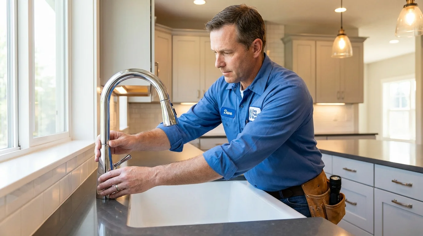 Kitchen faucet installation by Johns Plumbing LLC in Fairburn